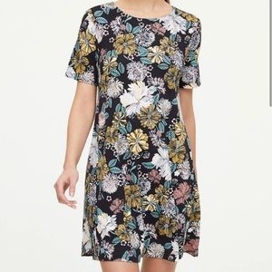 Loft Outlet Floral Jersey Swing Dress - Medium